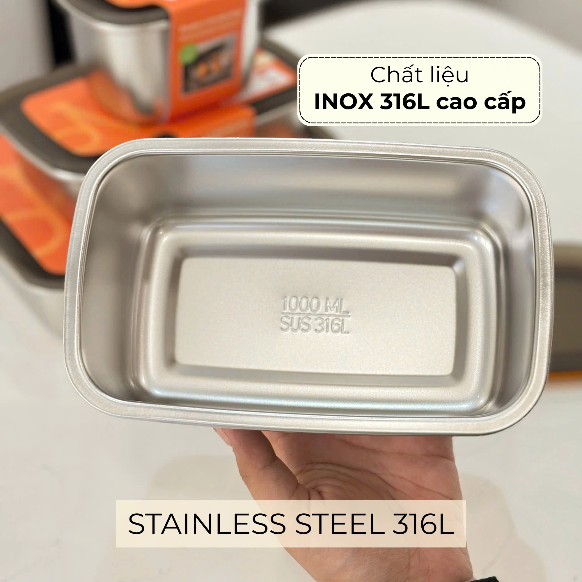 Hộp inox 316L dùng lò vi sóng Perfection by M - Ảnh 3
