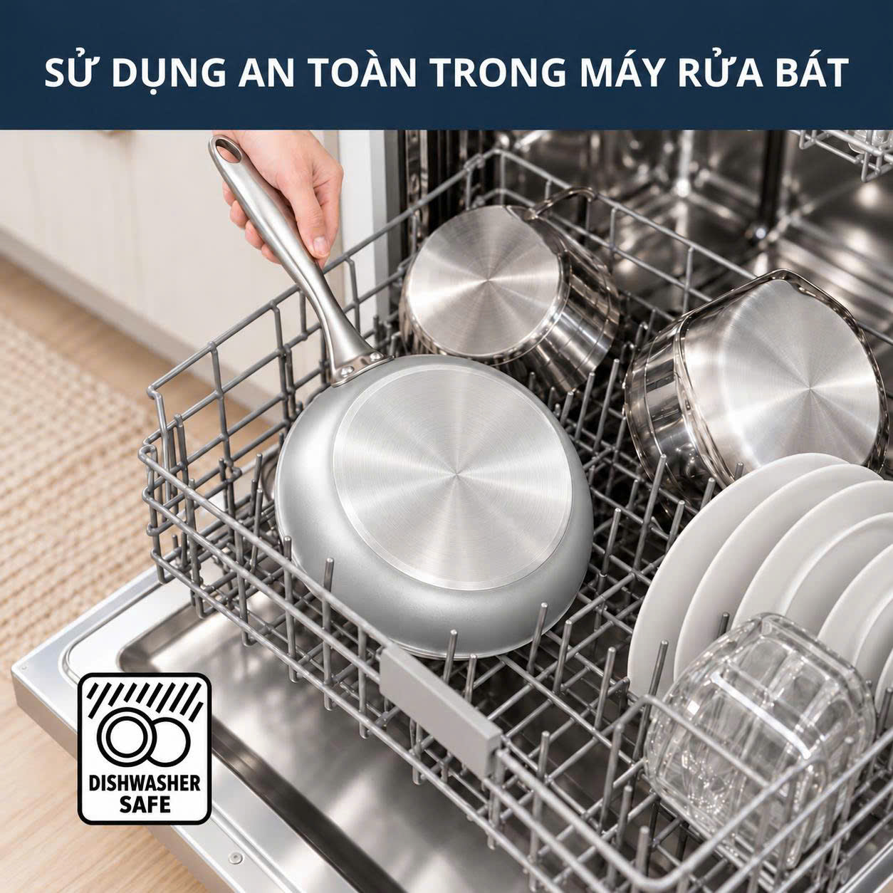 Chảo chống dính Nano Titanium SS304 Perfection by M 22cm, 24cm, 26cm - Ảnh 7